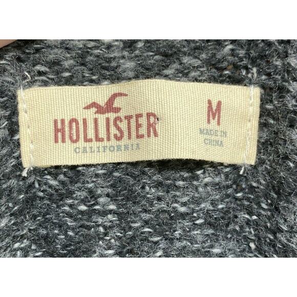 Hollister size M marled gray sweater v-neck pullover style soft cozy preppy look - Picture 8 of 8
